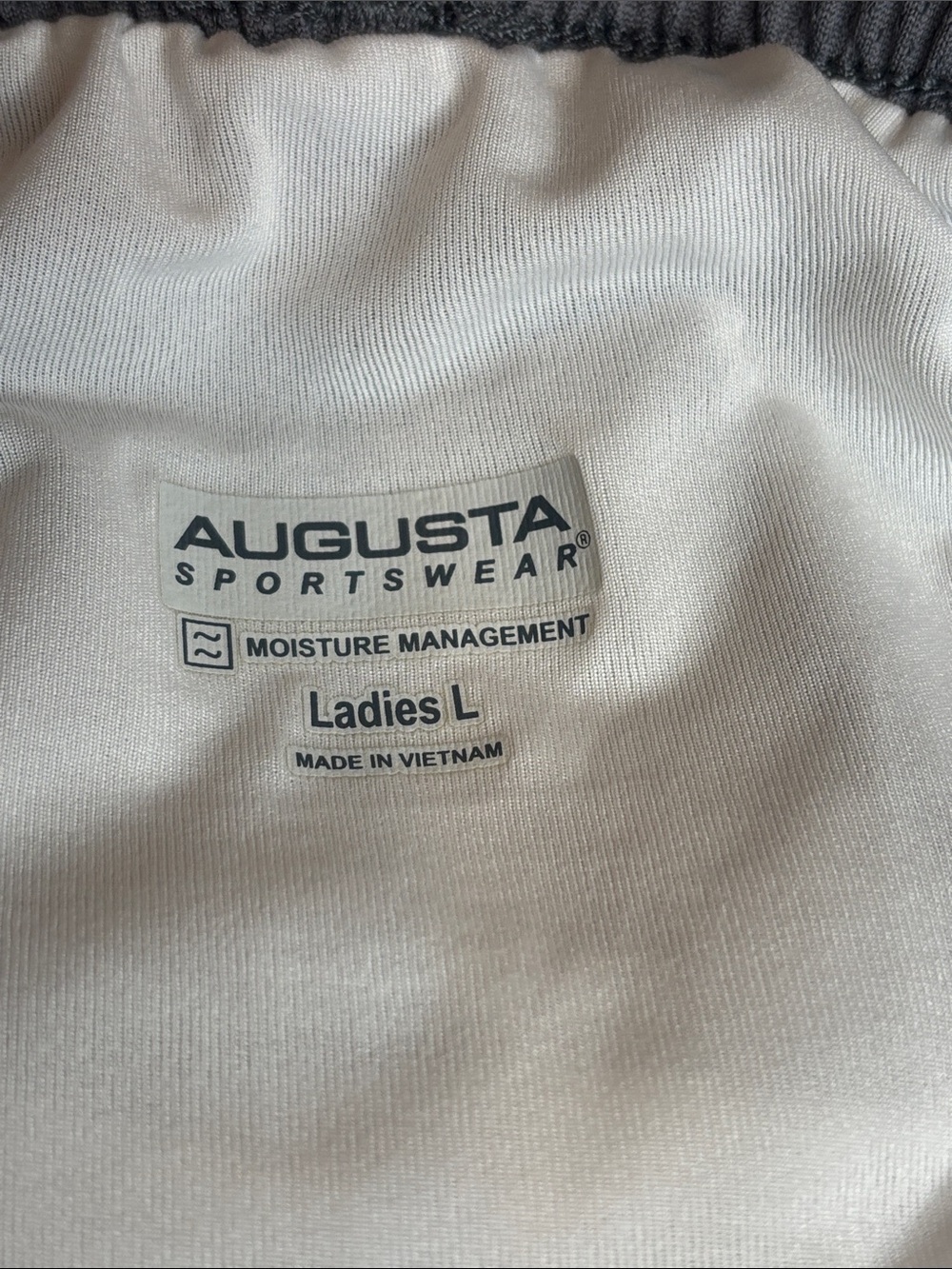 🩶 Augusta Women’s Athletic Shorts Large Gray White Lightweight Activewear 🩶 - Picture 3 of 9